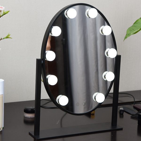 black lighted vanity mirror hollywood for sale