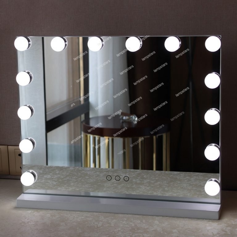 Hollywood Light Up Mirror Vanity Large Size Vertical Style Lampstars   Large Light Up Vanity Mirror  768x768 