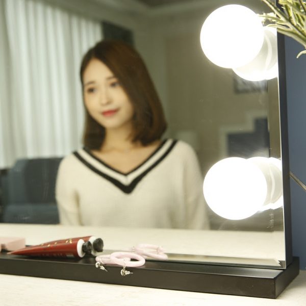 lighted tabletop vanity mirror