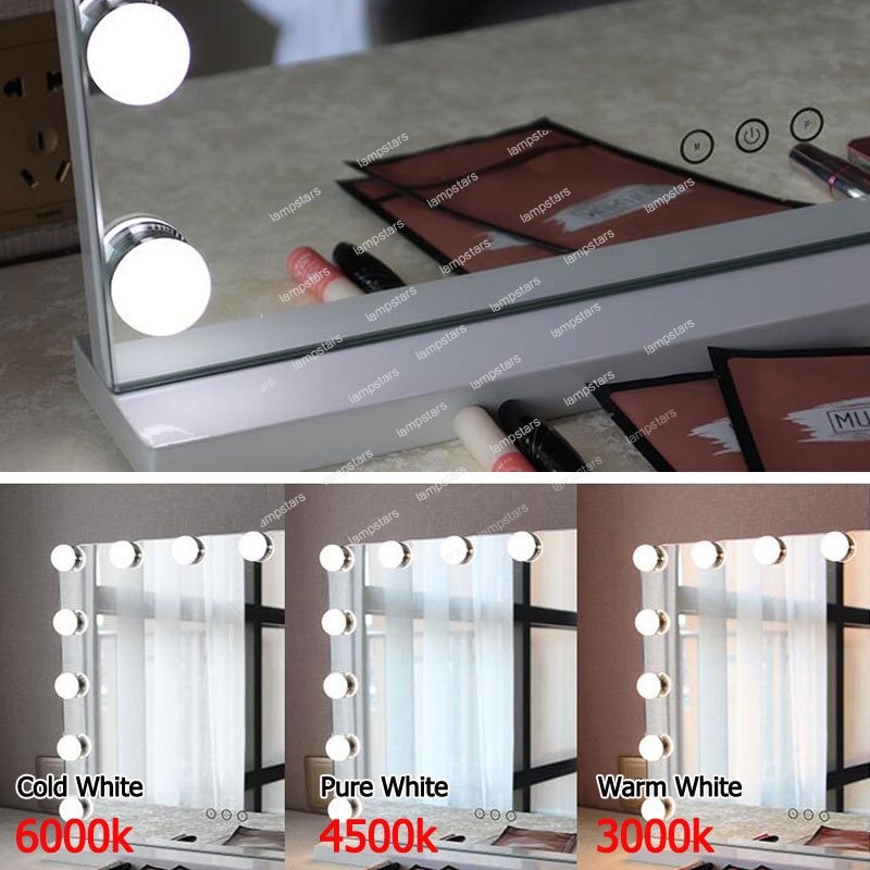 Hollywood Light Up Mirror Vanity Large Size Vertical Style Lampstars