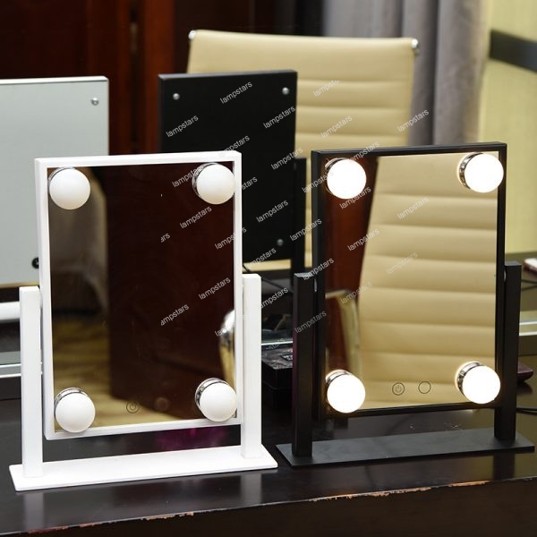 mirror hollywood makeup with lights
