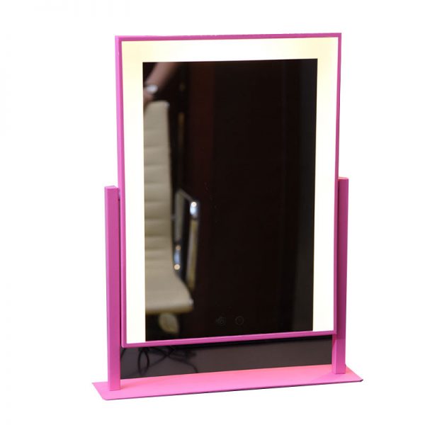 pink mirror with lights cheap for sale