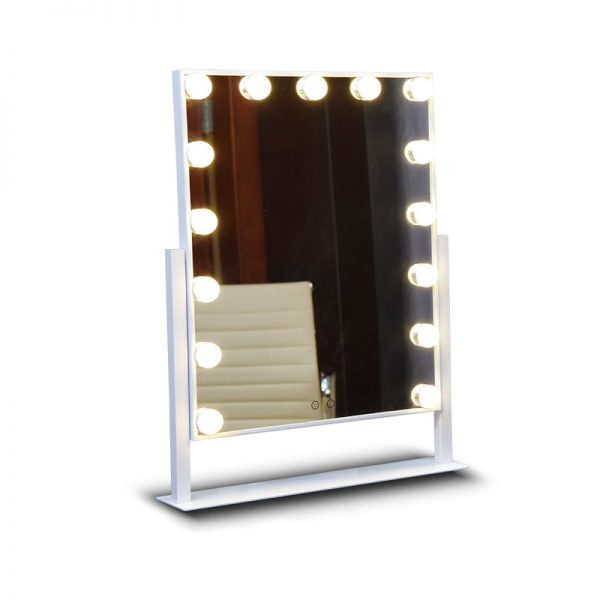 white professional lighted makeup mirror for sale